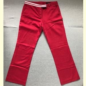 Poleci Vintage Red Casual Cotton Bootcut Wind Legs Pants Made In USA Sz 4